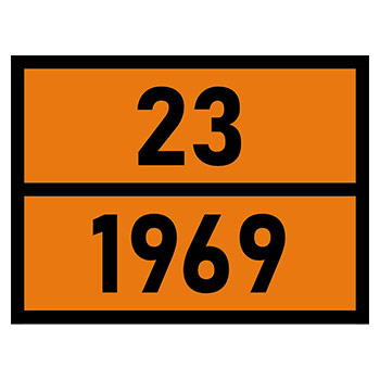 Табличка «Опасный груз 23-1969», Изобутан